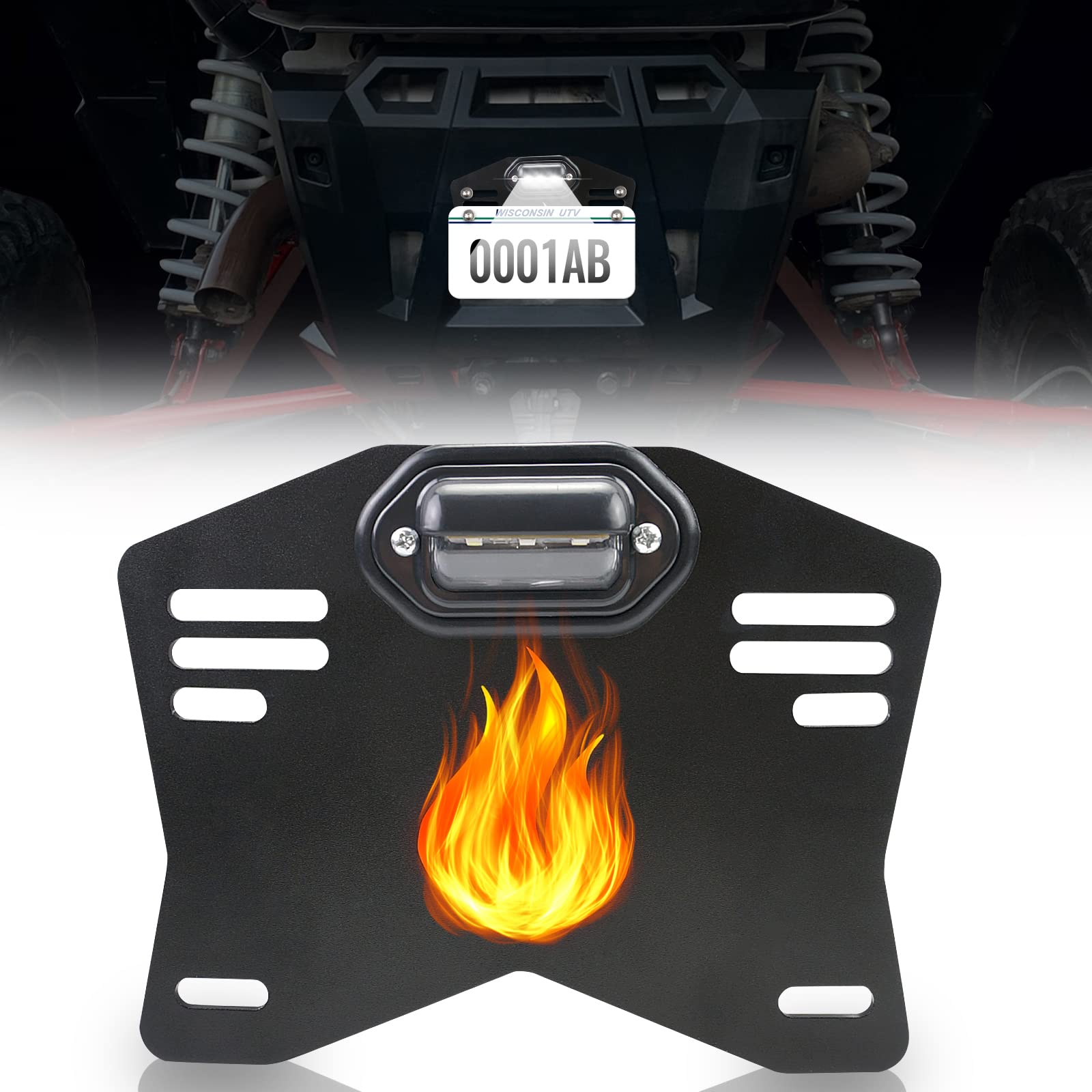 Amazon.com: Starknightmt UTV License Plate Holder with Light